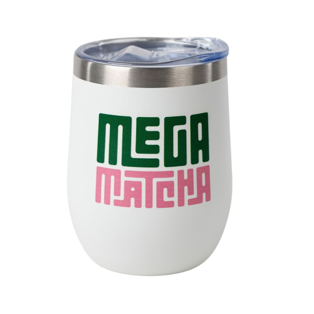 Bílý termohrnek MM