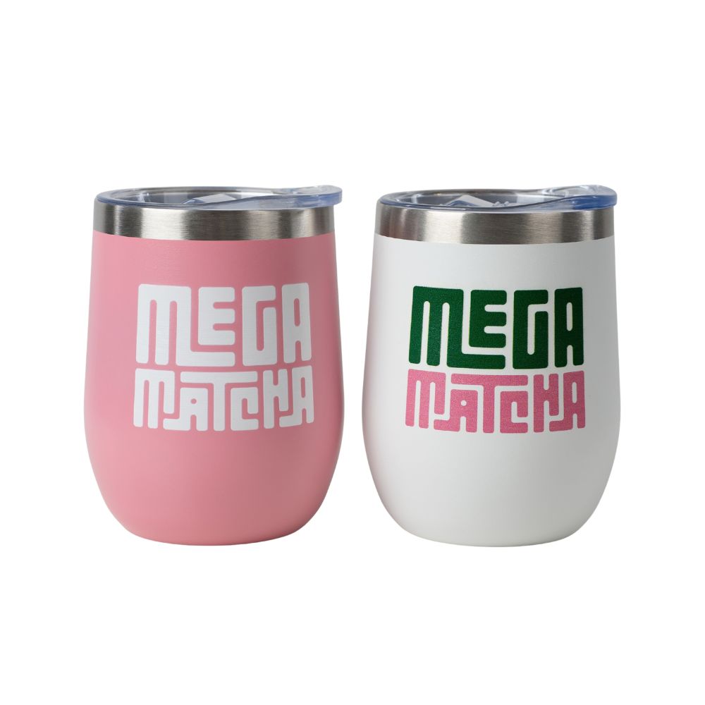 Bílý termohrnek MM